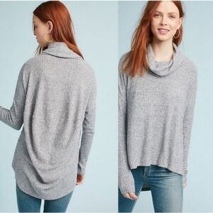 Anthropologie Saturday Sunday gray cowl neck sweater